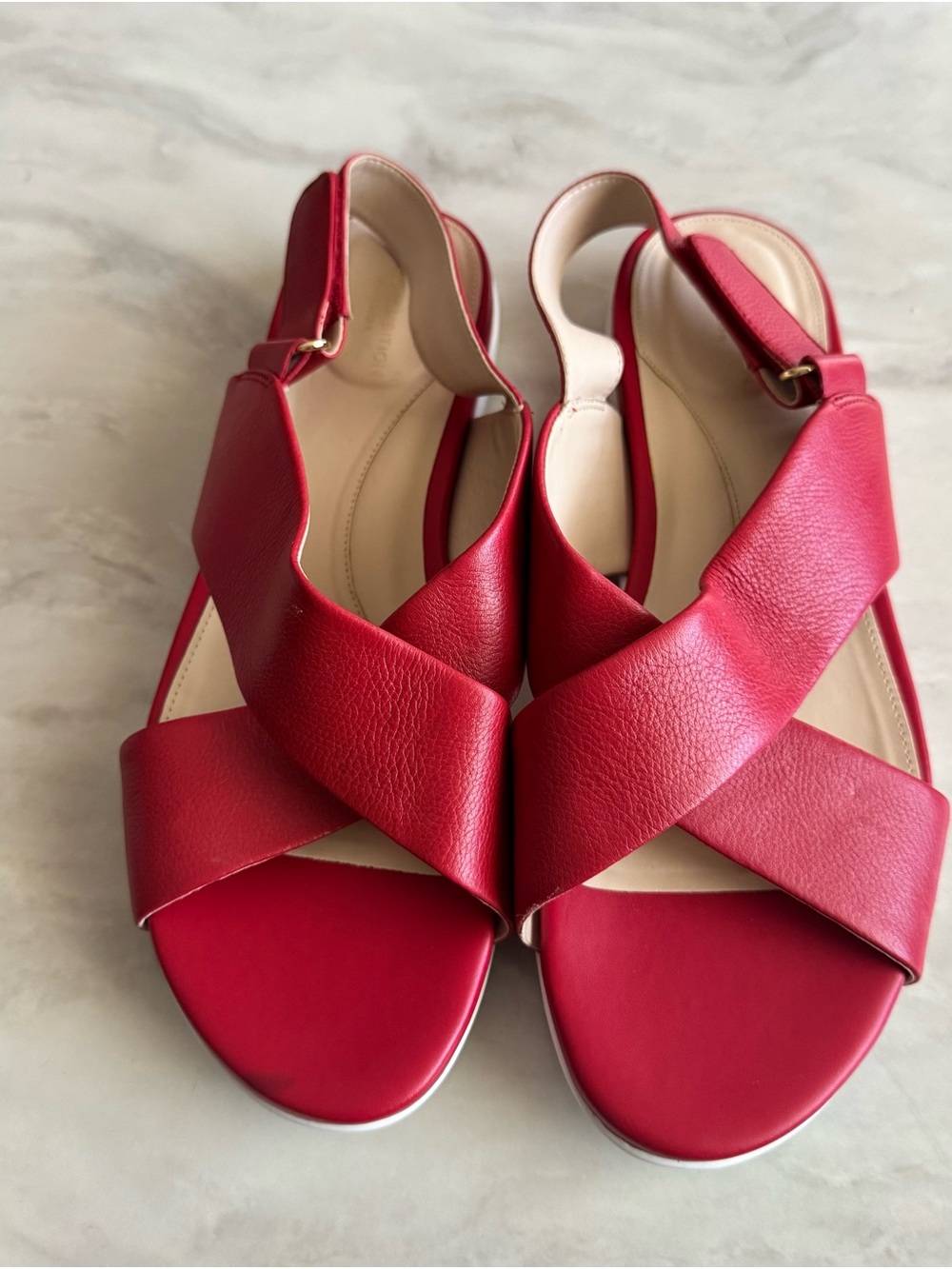 Cole Haan Women’s Red Crisscross Slingback Sandals Size 9.5 NWOT - Picture 3 of 11
